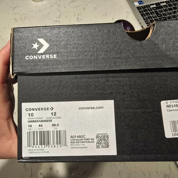 Converse Chuck Taylor All Star Malden Street Mid A01460C Gray Men's Size 10 new - Picture 8 of 8